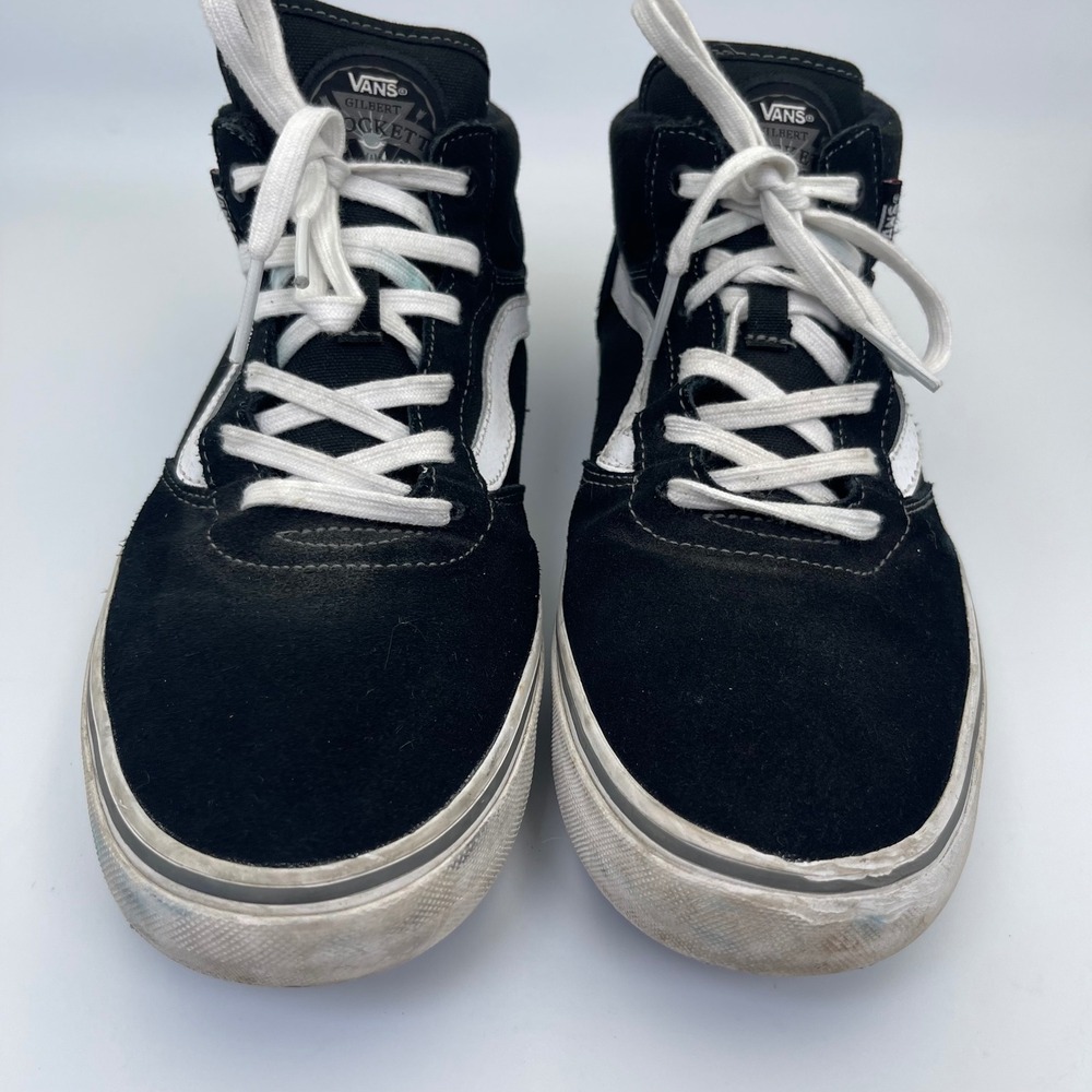 Vans Gilbert Crockett Pro Black White Skate Shoes Mens 10.5 Mid Top Sneakers